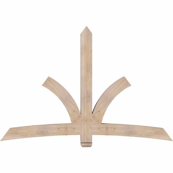 Ekena Millwork Davenport Smooth Timber Gable Bracket, Douglas Fir, 84"W x 56"H x 5 1/2"D x 5 1/2"F, 16/12 Pitch GBW084X56X0606DAV00SDF - main